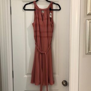 Ann Taylor Rusty Rose Halter Dress